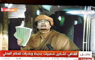 El coronel Gadafi, dispuesto a morir matando.