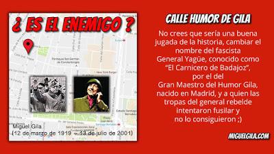 Gila vuelve a Madrid; casi cincuenta calles franquistas cambiarán de nombre; galería del despilfarro en las Cortes y santa Susana Díaz…