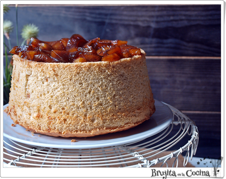 Chiffon cake de manzana al caramelo