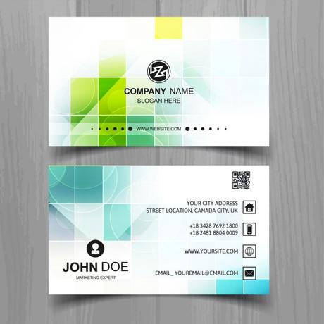 Modern Business Card of Squares