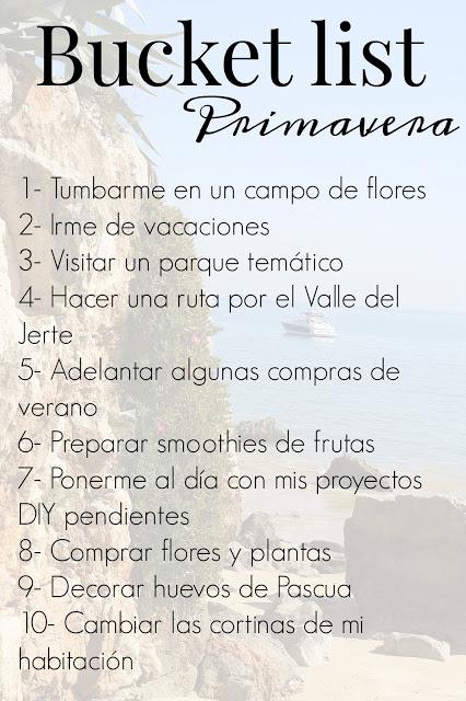 Bucket list de primavera