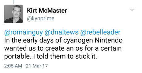 Cyanogen casi fue el socio de Nintendo para la Switch, casi...