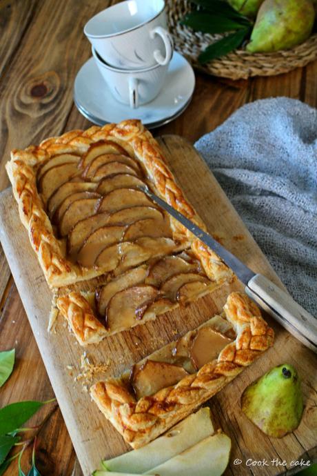 Hojaldre de peras con toffee de jengibre pear-puff-pastry, hojaldre-de-peras, toffee-de-jengibre, ginger-toffee