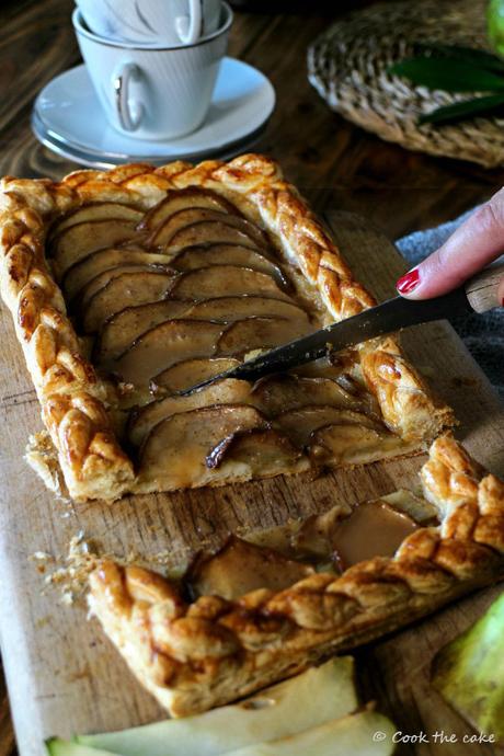 Hojaldre de peras con toffee de jengibre pear-puff-pastry, hojaldre-de-peras, toffee-de-jengibre, ginger-toffee