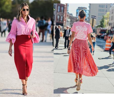 Tendencias en moda 2017: rojo y rosa fucsia. ¿Combinación imposible?