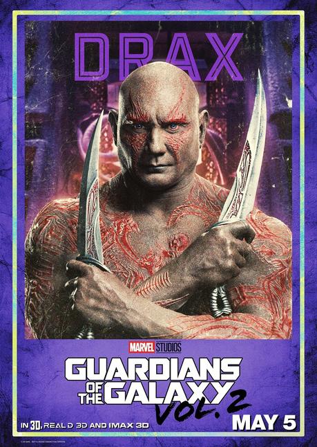 Posters de los personajes de GUARDIANES DE LA GALAXIA 2 Posters de los personajes de GUARDIANES DE LA GALAXIA 2