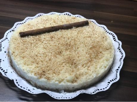 Tarta de arroz con leche