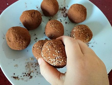 Trufas veganas de chocolate con mucho calcio