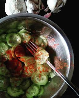 Hungarian cucumber salad