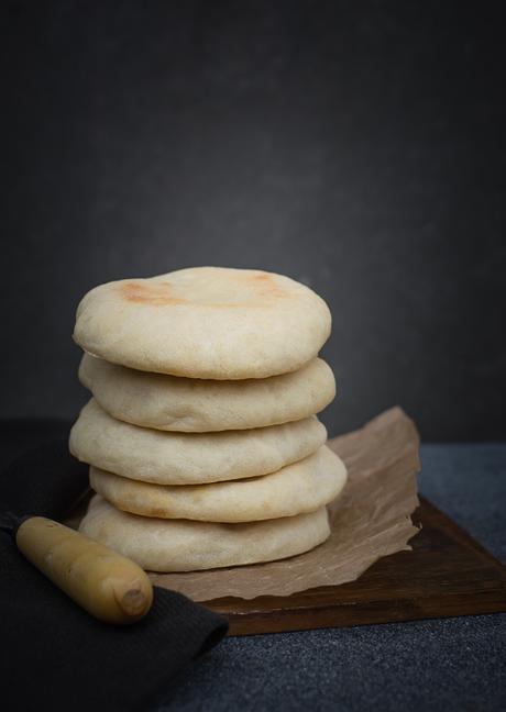 Gyros de cerdo con pan pita casero