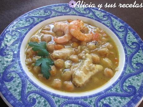 POTAJITO DE GARBANZOS CON COCOCHAS DE BACALAO