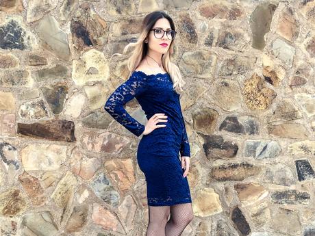 BLUE LACE DRESS