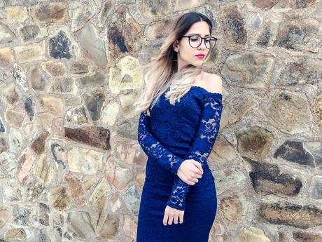 BLUE LACE DRESS