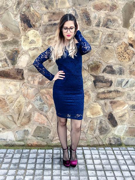 BLUE LACE DRESS