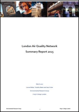 Londres: Informe sobre la calidad del aire en 2015