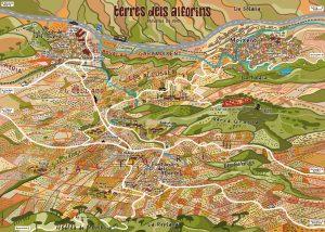 Mapa de Terres dels Alforins diseñado por javier Mariscal