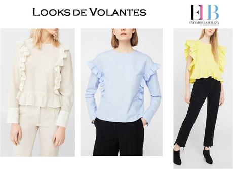 Camisas de la misma filosofía y distintos efectos en la silueta. Trend Alert Primavera: Entender los Volantes o la Volantemanía