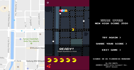 Ms. Pac-Man llega a Google Maps por April Fools Day Ms. Pac-Man llega a Google Maps por April Fools Day