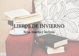 Libros de invierno. Sofá, manta y libros