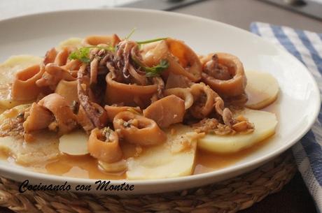 Calamares con salsa de almendras