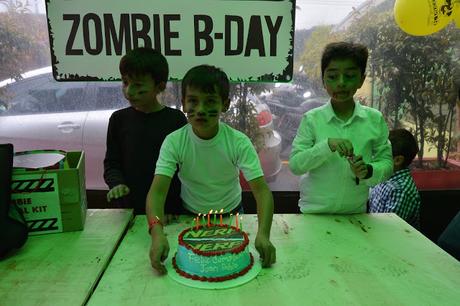Torta nerf fiesta zombie cumpleaños campestre Bogota