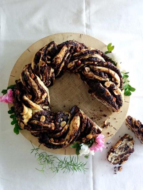 babka de chocolate | versión rosca de pascua