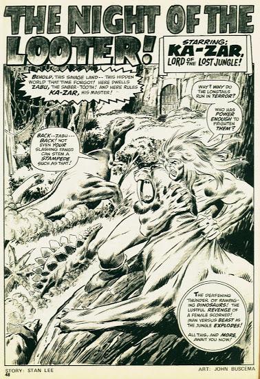 Los mundos prehistóricos de John Buscema