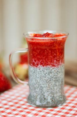 Pudding de chía con fresas