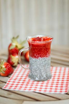 Pudding de chía con fresas