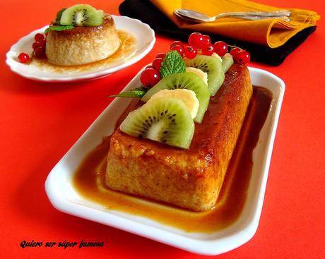 Flan de kiwi y plátano