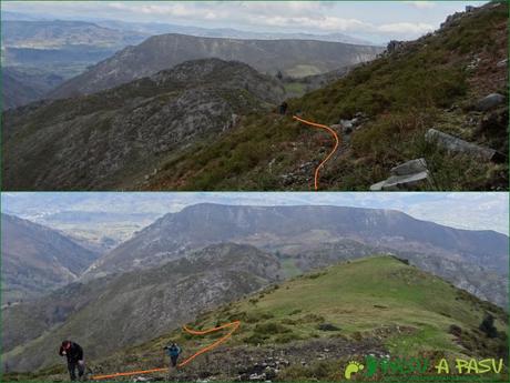 Senda del Chorrón y Foz del Río Valle: Subiendo al Cantu Cobil