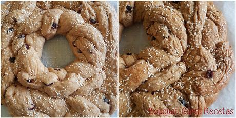 Rosca de Pascua trenzada doble Rosca de Pascua trenzada doble