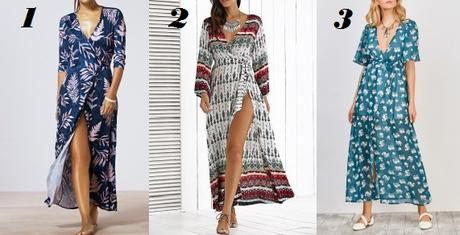 Long wrap dress | Zaful wishlist |