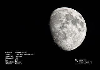 Imagen de la luna con Nikon D7100 y Tamron 150-600mm Fotografia_Abuelohara