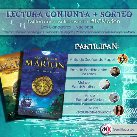 ¡Lectura Conjunta #LCMarion y Concurso Nacional (Argentina) por ejemplares de la historia escrita por Victoria Bayona!