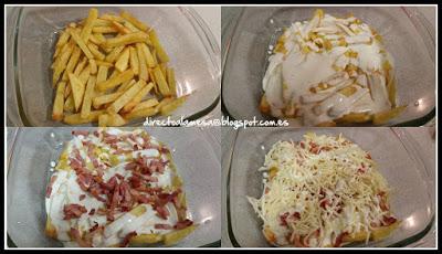 Patatas Fritas estilo Foster´s Hollywood (Bacon Cheese Fries)