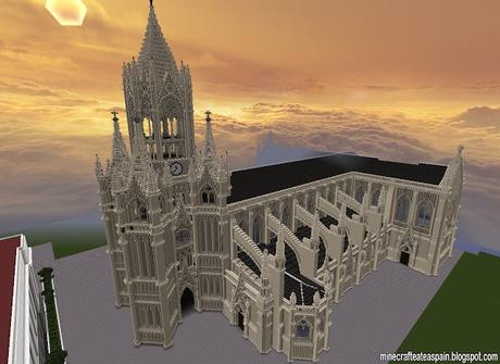 Réplica Minecraft de la Catedral del Buen Pastor, Donostia, España