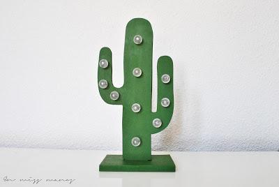 DIY Cactus luminoso de madera