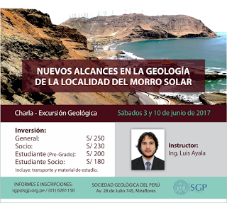 Destacado miembro de la IAPG Perú será el instructor de Excursión Geológica en el Morro Solar