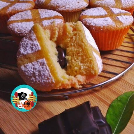 Muffins de naranja con pepitas de chocolate