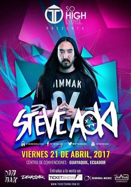Steve Aoki se presentará en Guayaquil