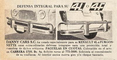 Defensas para el Renault 4 L