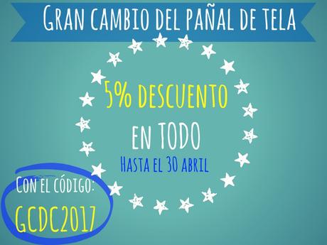 Descuento para celebrar el Gran Cambio de Pañal de Tela