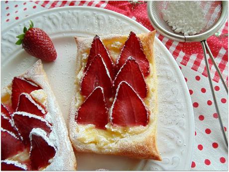 Tartaletas de fresas y crema