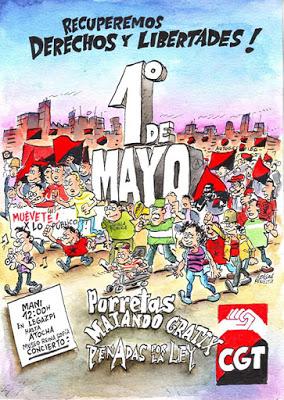 Porretas, Matando Gratix y Penadas por la Ley, gratis en Madrid tras la manifestación por el 1 de Mayo