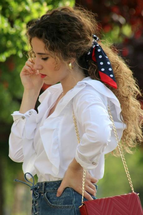 Camisa volantes+ falda denim Camisa volantes+ falda denim