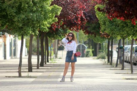 Camisa volantes+ falda denim Camisa volantes+ falda denim