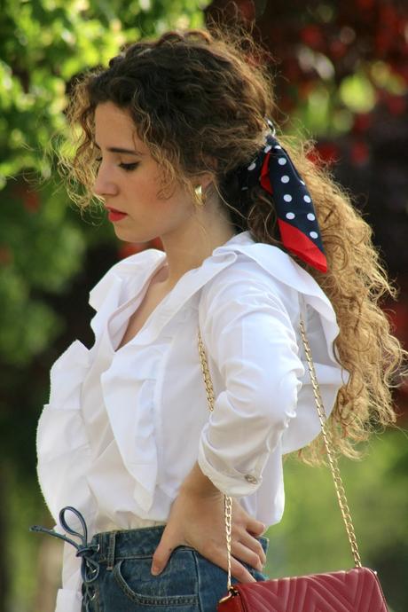 Camisa volantes+ falda denim Camisa volantes+ falda denim
