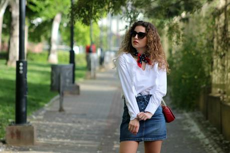 Camisa volantes+ falda denim Camisa volantes+ falda denim