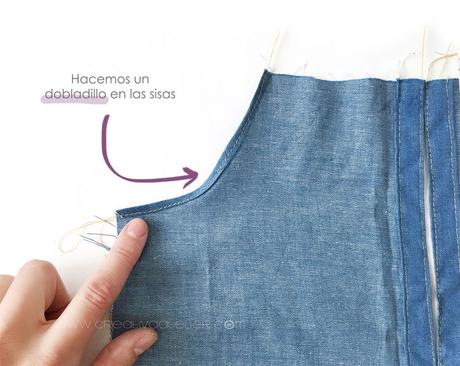 Vestido vaquero de bebé DIY - Tutorial y patrón